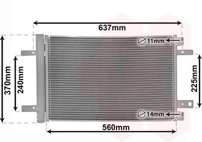 Конденсатор кондиционера VAN Wezel 09015702 цена, от 85.32 USD
